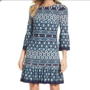 NWT Eliza J Bell Sleeve A-Line Jersey Dress